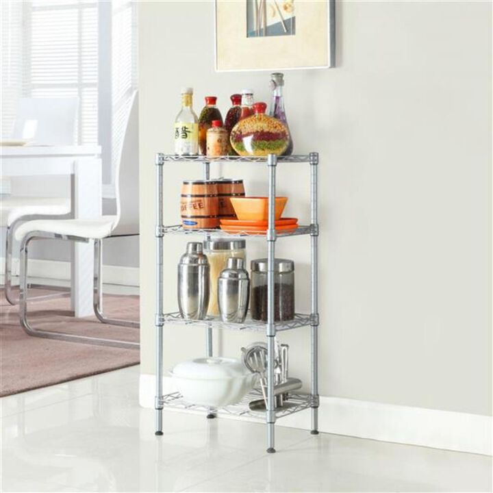 4-Shelf Storage Rack for Home Organization and Efficient Storage Solutions
