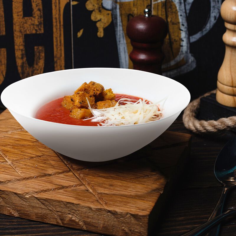 16 oz. Solid White Organic Round Plastic Soup Bowls (60 Bowls) image number 7