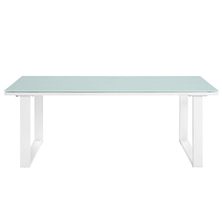 Fortuna Outdoor Patio Coffee Table - White
