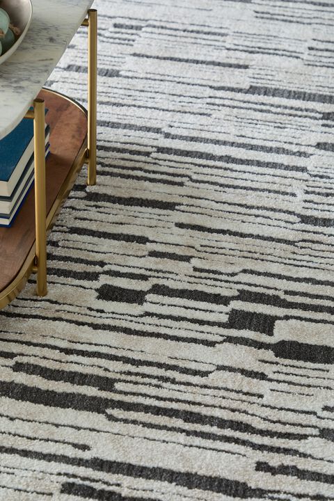 Gilmore 39UPF Ivory/Charcoal 5'3" x 8' Rug