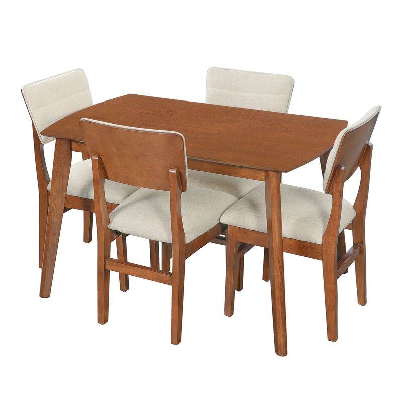 Zekast Scandinavian 4‑Piece Dining Table Set image number 8