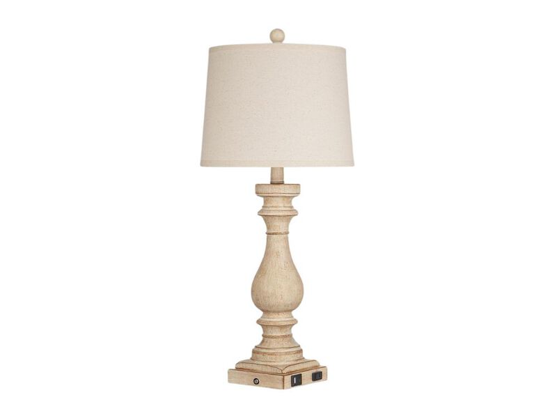 Farmhouse Table Lamp Set of 2 with USB C A and Outlet Touch Dimmable Lamps image number 0