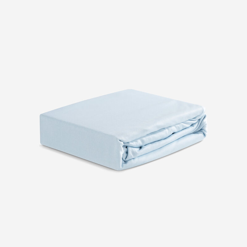 Hyper-Linen Crib Sheet - Baby Blue