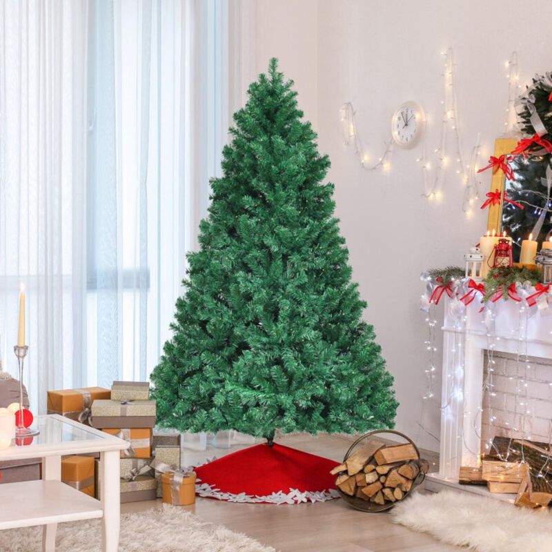 Hivvago PVC Artificial Christmas Tree with LED Lights