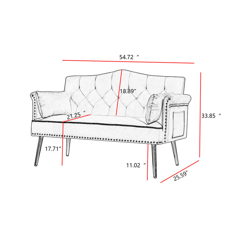 Becrop Glam Loveseat image number 4