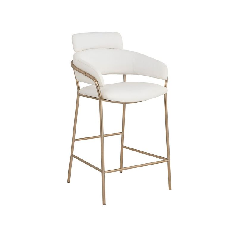Meridian Furniture Yara Velvet Counter Stool