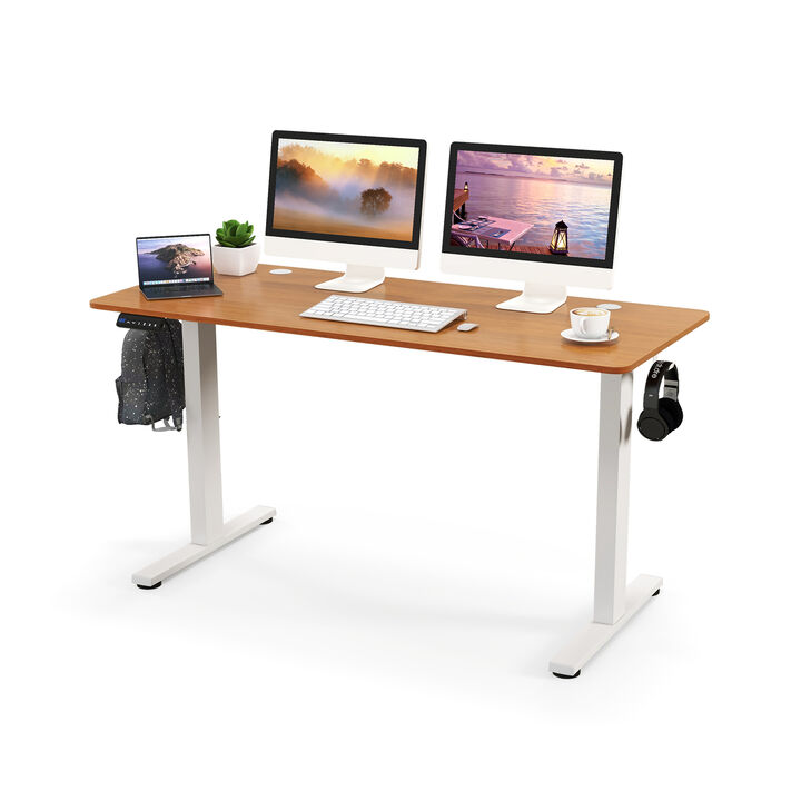 Sit-Stand Home Office Desk with 3 Adjustable Memory Height Settings for Ergonomic Comfort