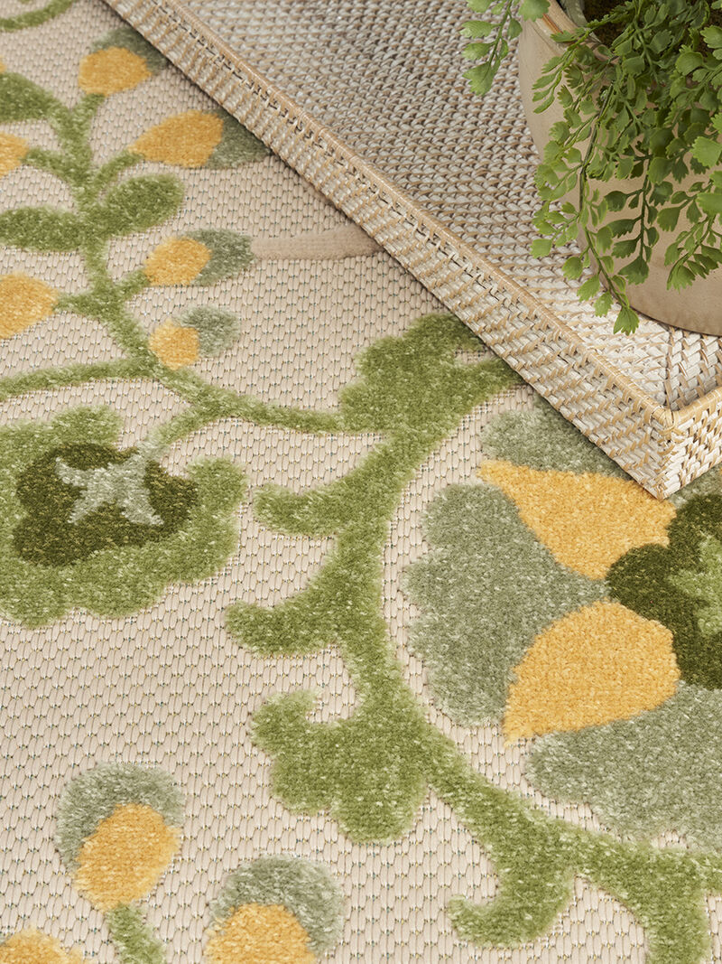 Aloha ALH17 Ivory/Green 10' x 14' Rug