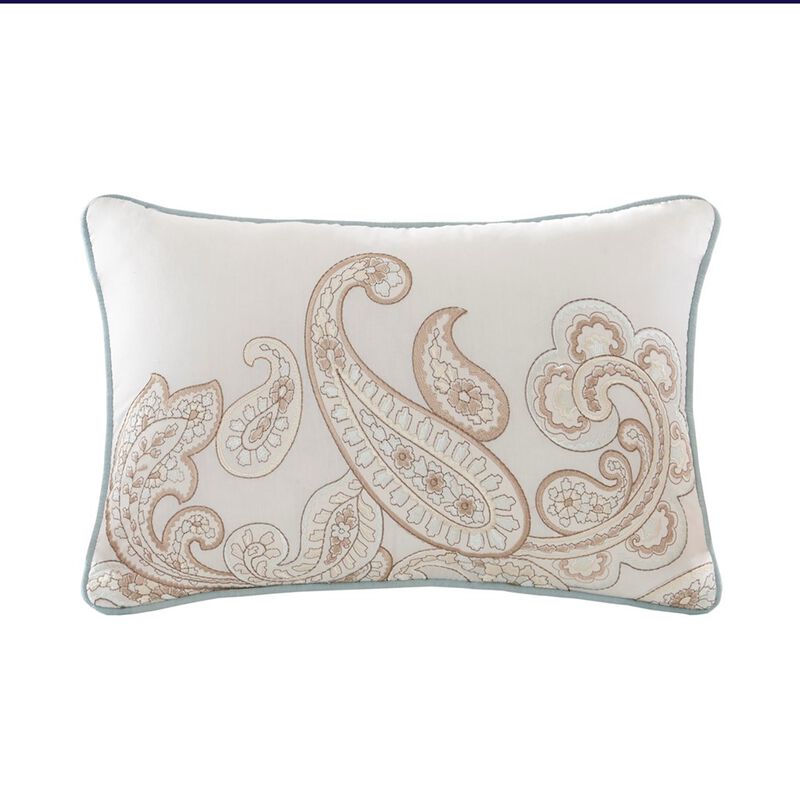 Gracie Mills Vicky 4-Piece Paisley Cotton Percale Quilt Set with Throw Pillow