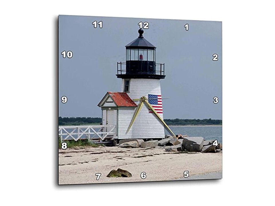 Massachusetts Nantucket Brant Point Wall Clock 13 Inch Home Decor