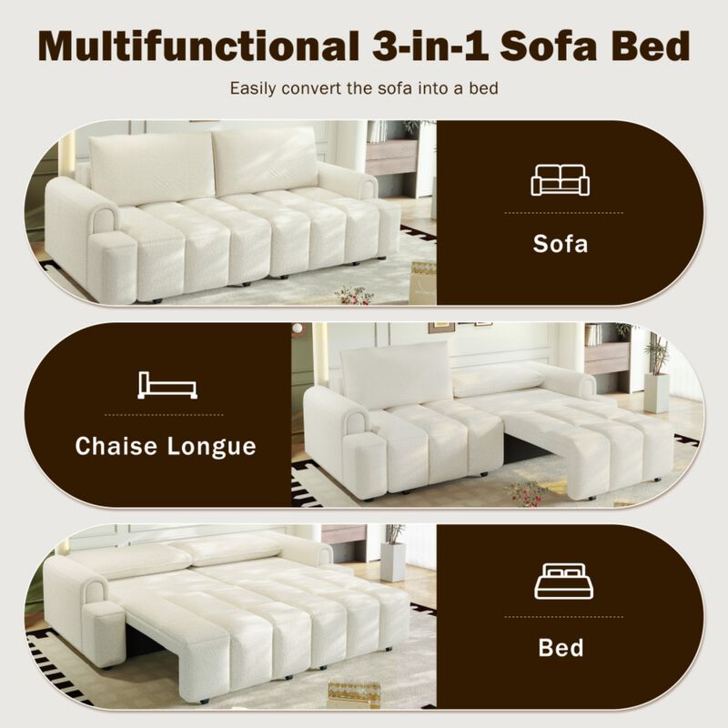 Rerjeb Teddy 3-in-1 Convertible Sleeper Sofa Bed image number 8