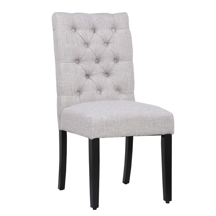 WestinTrends Upholstered Button Tufted Dining Chair