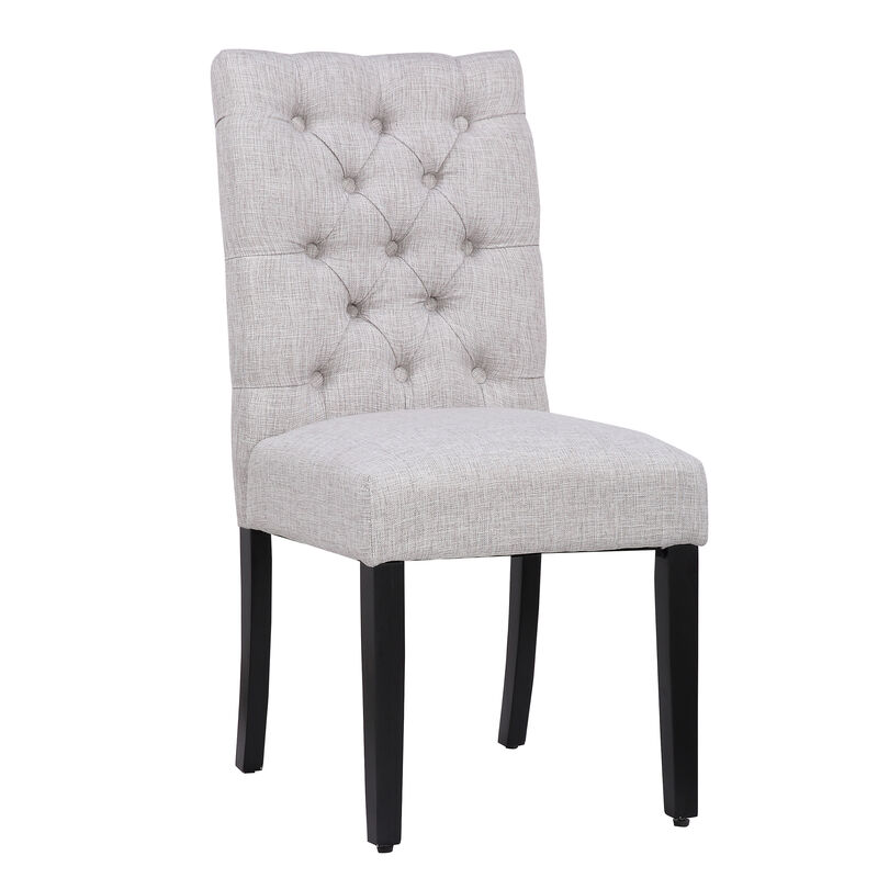 WestinTrends Upholstered Button Tufted Dining Chair
