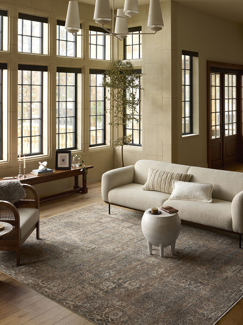 Heritage HER-07 Mocha / Denim 18" x 18" Sample Rug by Patent Pending