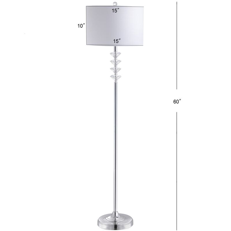 Mia Crystal/Metal LED Floor Lamp