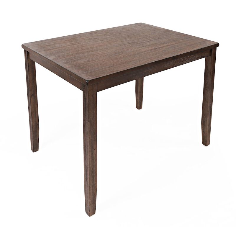 Jofran Walnut Creek 5 Piece Counter Height Dining Set - Table with 4 Stools