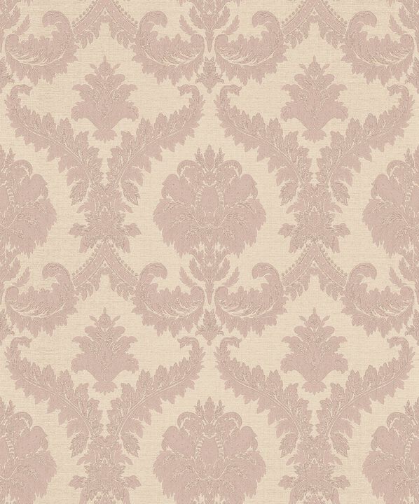 Cottage Chic Damasco Imperiale Pink Wallpaper 25724