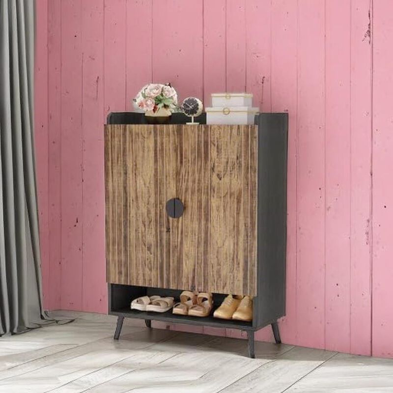 Modern Shoe Cabinet with Doors for Entryway & Hallway Storage image number 5