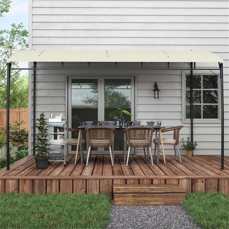 Outdoor Patio Gazebo with Roof Canopy for Garden, Backyard, or Deck