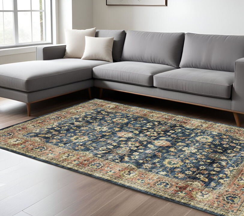 HomeRoots Oriental Distressed Runner Rug