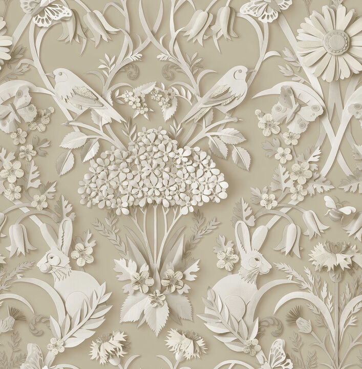 Fae Neutral Woodland Wallpaper