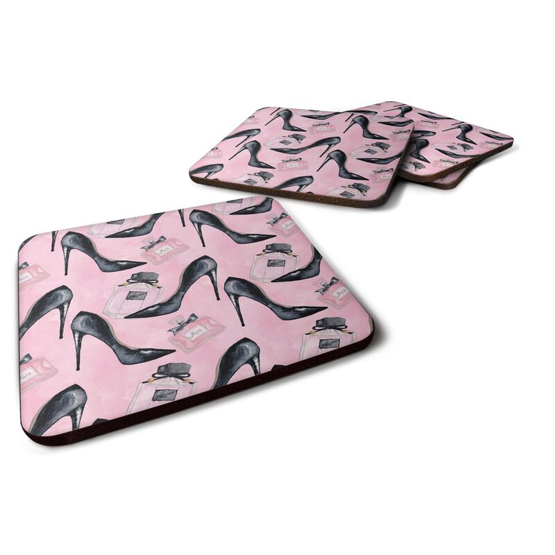 Caroline's Treasures Fashion Diva Shoes and Perfume Decorative coasters, 3.5, Multicolor