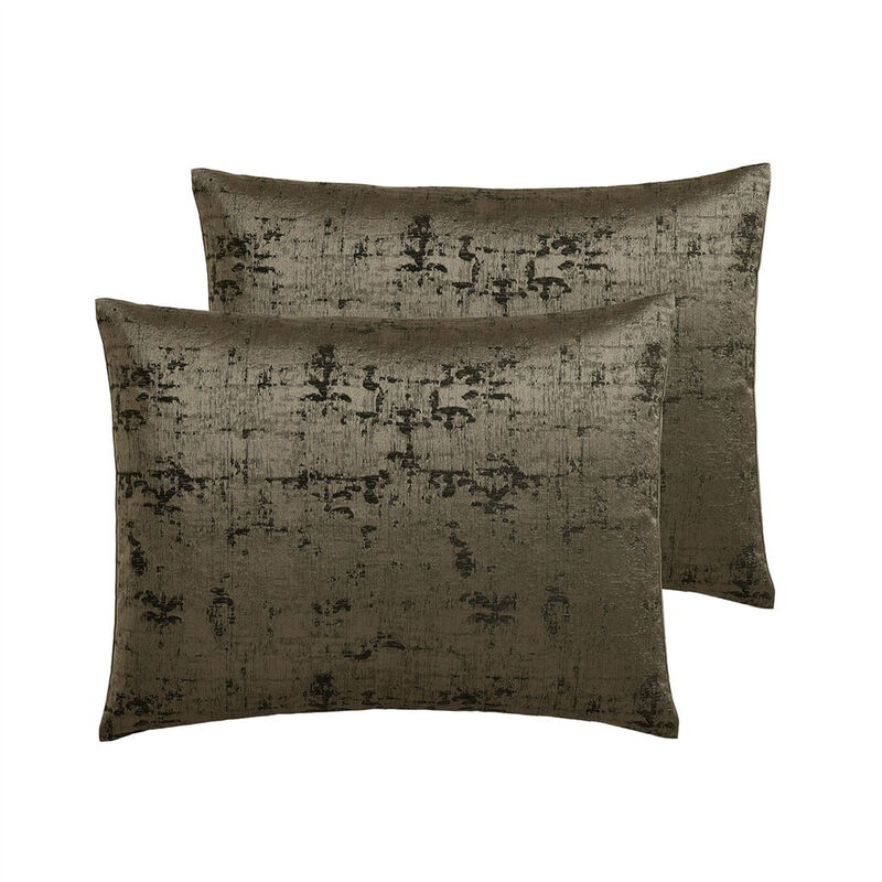 Beny 9pc King Size Comforter Set, Traditional Gold Woven Jacquard