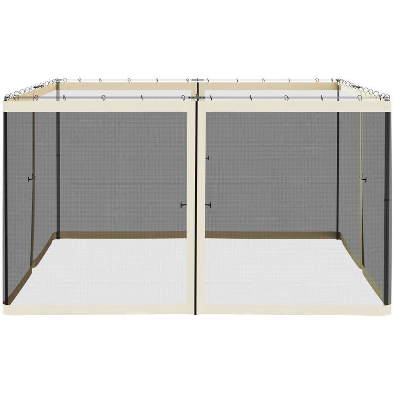 Hivvago 12x12 Gazebo Mesh Sidewall Replacement with Zipper image number 7
