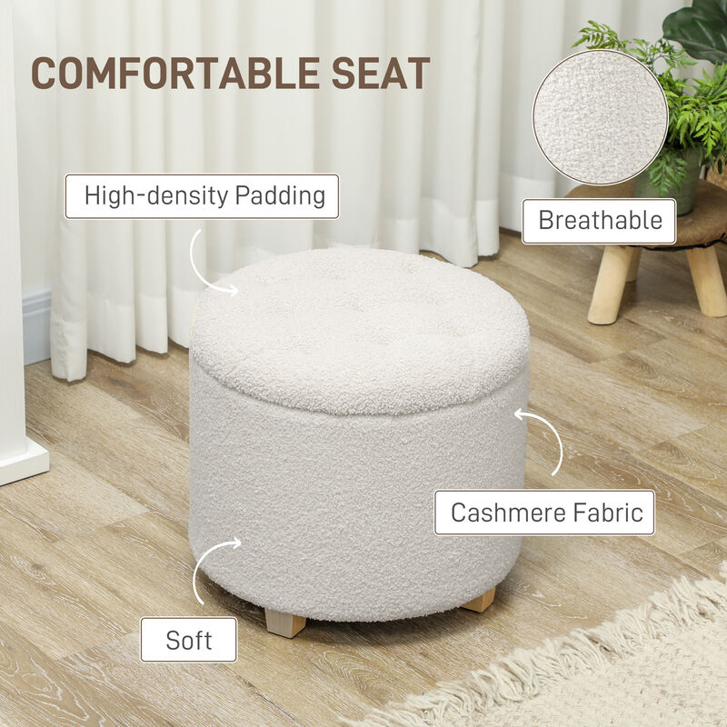 Hivvago Multifunctional Ottoman with Button Tufted Lid image number 4