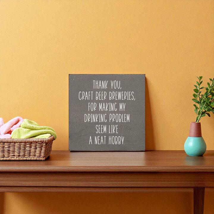 Funny Craft Beer Quote Wooden Sign Bar Pub Man Cave Wall Decor