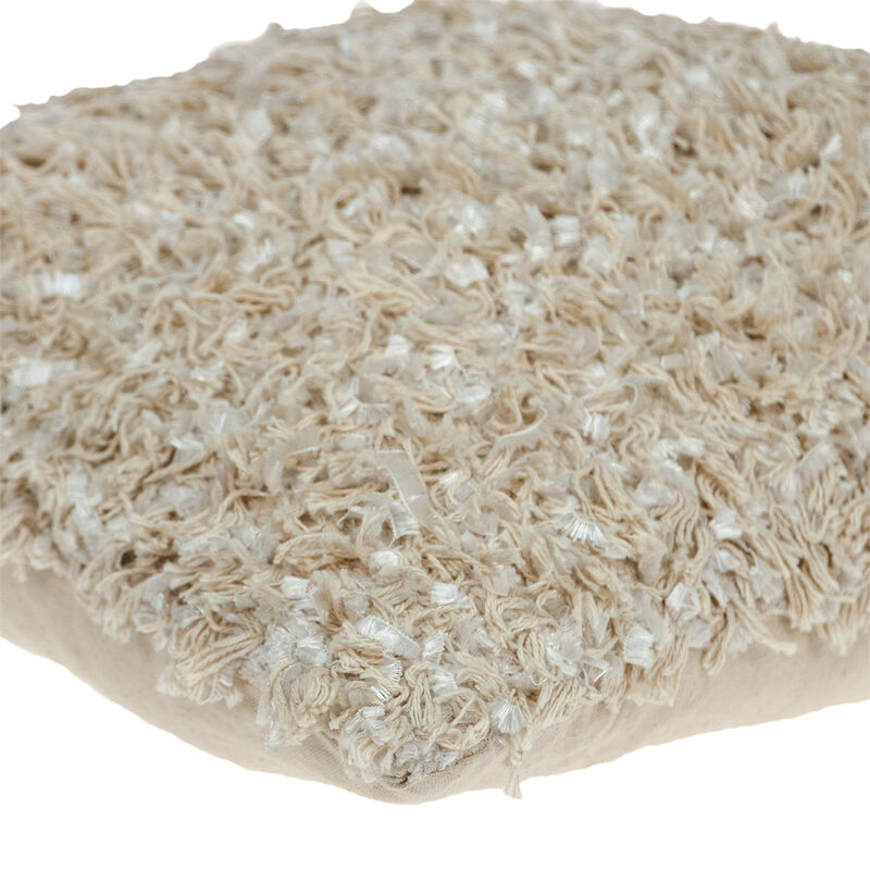 18" Beige Throw Pillow image number 3
