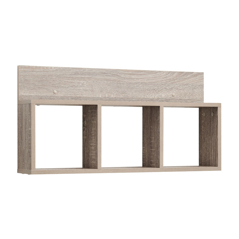 Triple Cubed Floating Shelf with Ledge