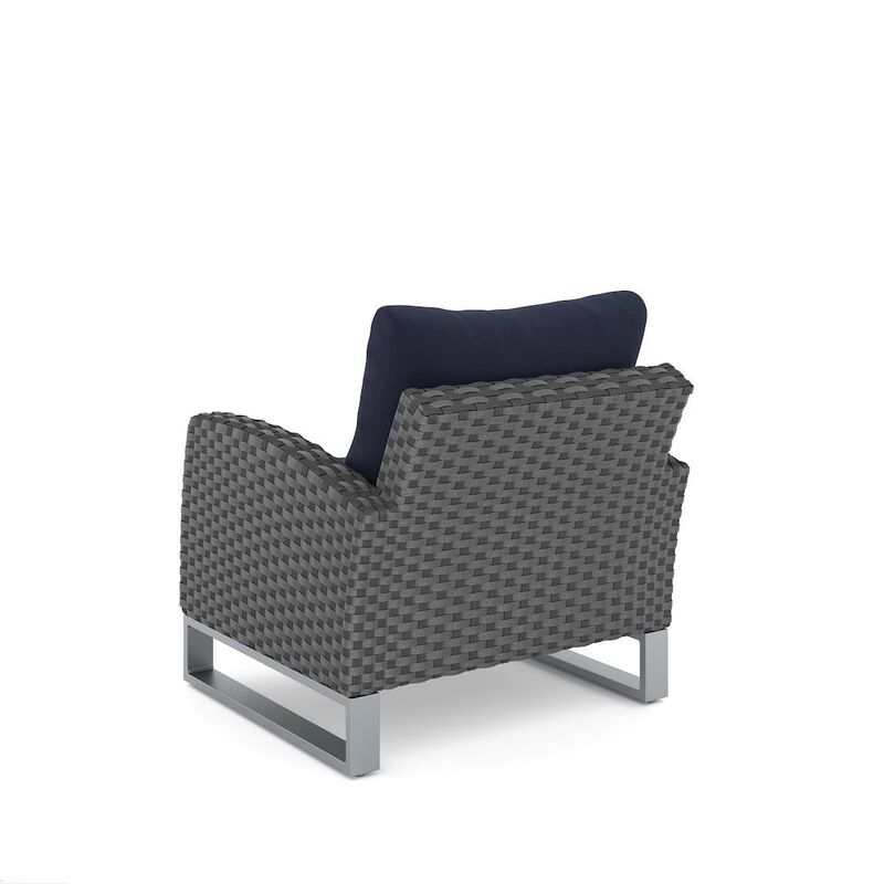 Outdoor Chairs Set of 2 Gray Aluminum Metal Patio Furniture Sets Chairs image number 3