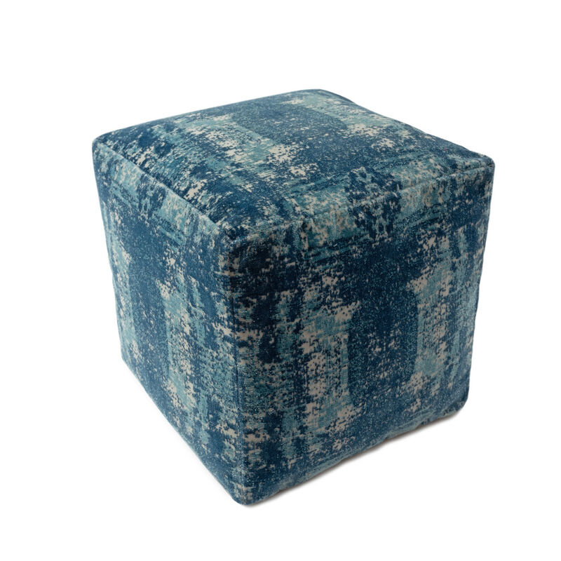 Abstract Pattern Pouf Ottoman – Stylish Footrest and Floor Pillow