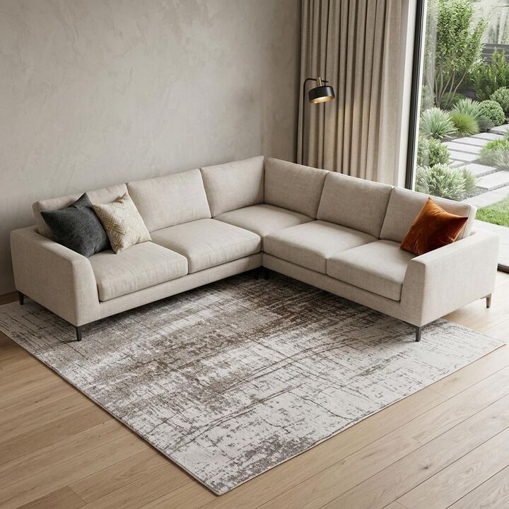 HomeRoots Abstract Non Skid Area Rug