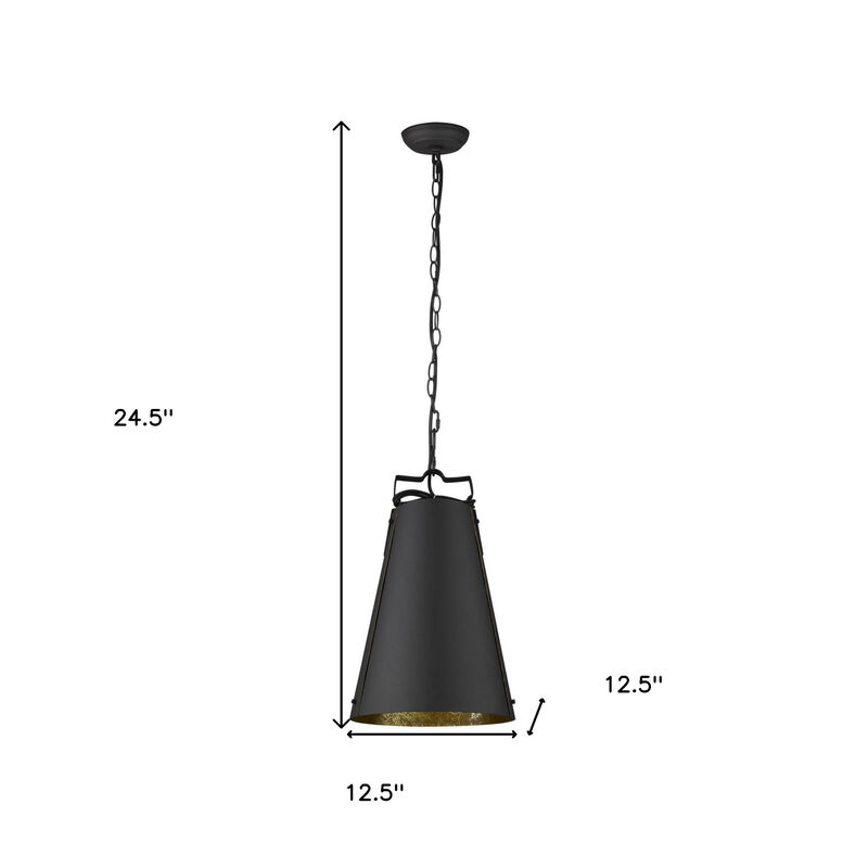 Hivvago Faza 1-Light Matte Black Pendant