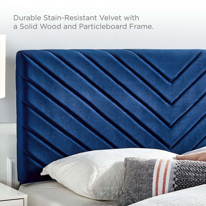 Roxanne Performance Velvet Full Platform Bed image number 3