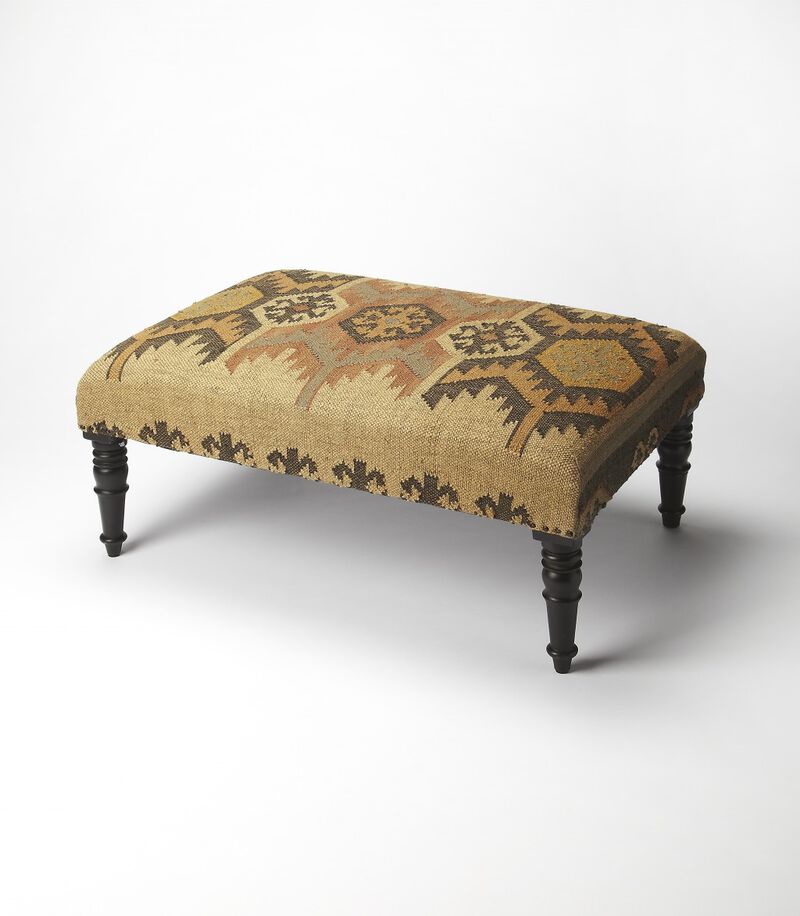 Shades Of Brown Southwest Lodge Jute Ottoman