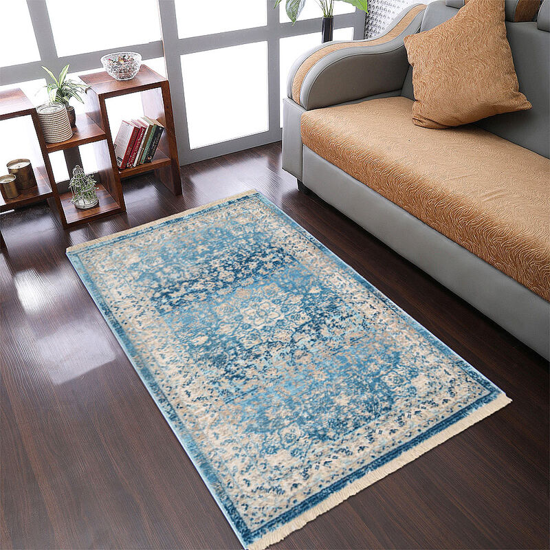 RUGSOTIC CARPETS MACHINE MADE POLYESTER AREA RUGS - Rectangle Shape, Classic Oriental Traditional  Design,Low Pile Machine Made Area Rugs for Living Room, Bed Room (M00082) image number 1