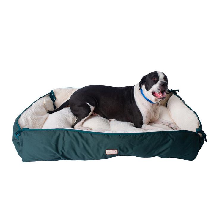 Armarkat Large Laurel Green & Ivory Pet Bed And Mat