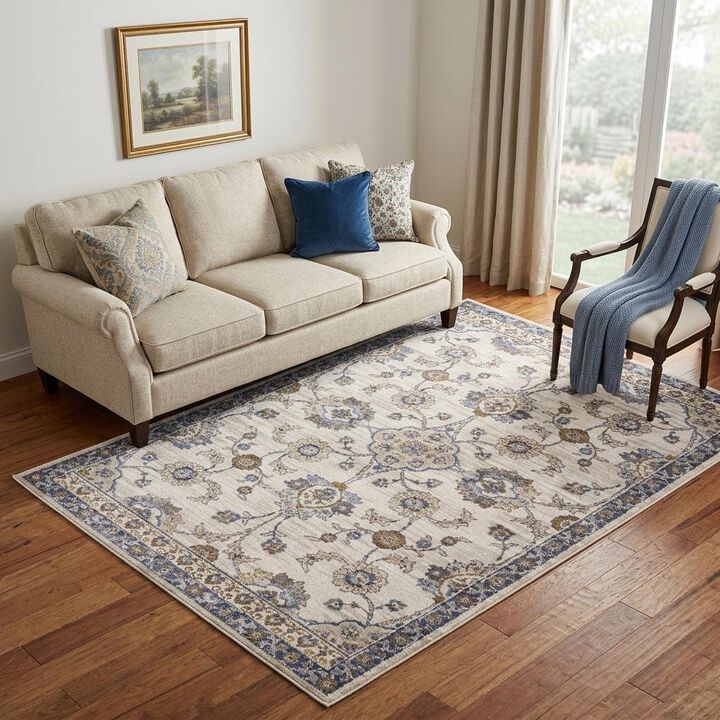 HomeRoots Floral Area Rug