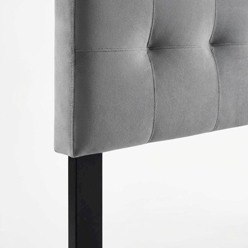 Biscuit Tufted Performance Velvet Queen Headboard in Soft Neutral Fabric image number 5