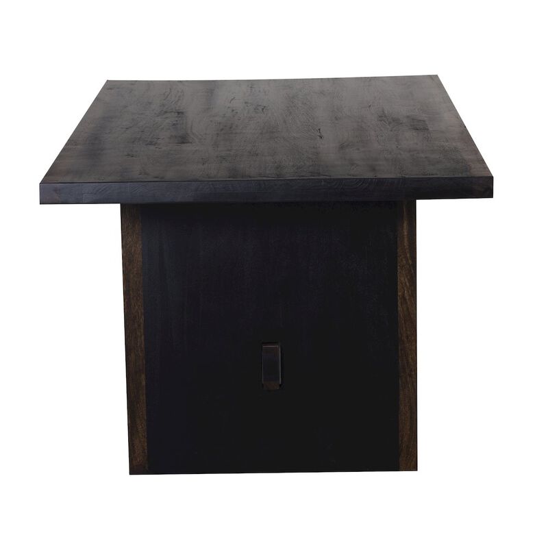 Porter Designs Udo Solid Wood Dining Table, Black