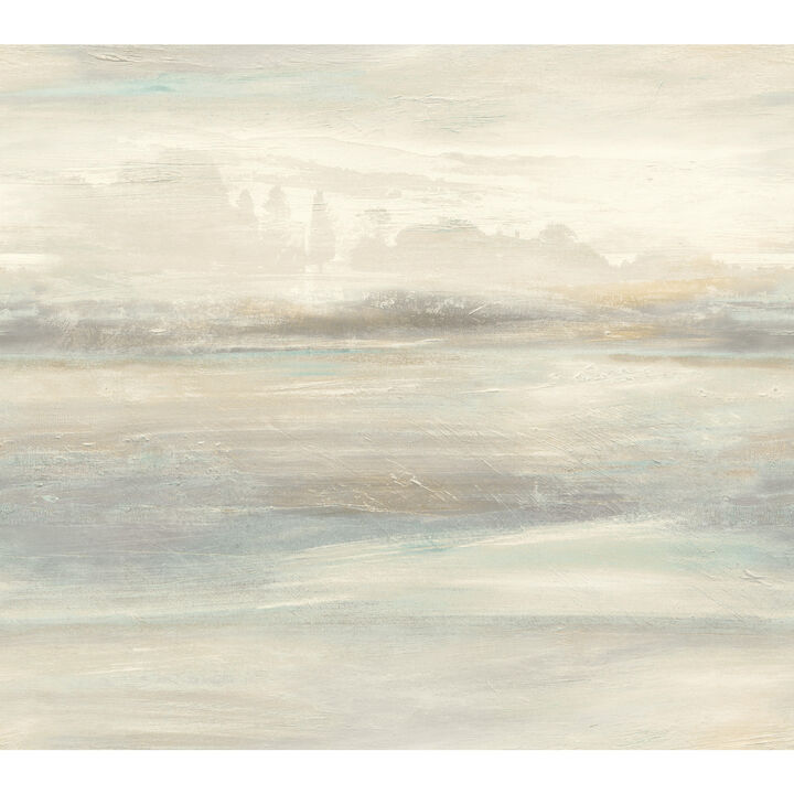 Soothing Mists Scenic Light Blue Wallpaper
