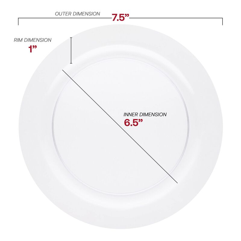 7.5" Clear Economy Round Plastic Salad Plates (120 Plates) image number 2