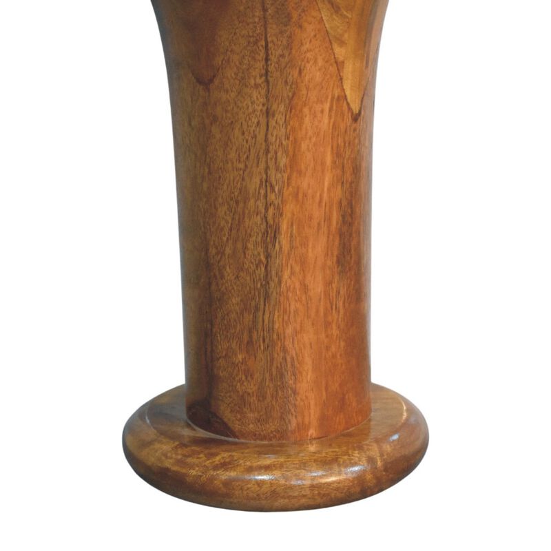 Artisan Furniture Solid Wood Pedestal Curved Bedside , Brown image number 7