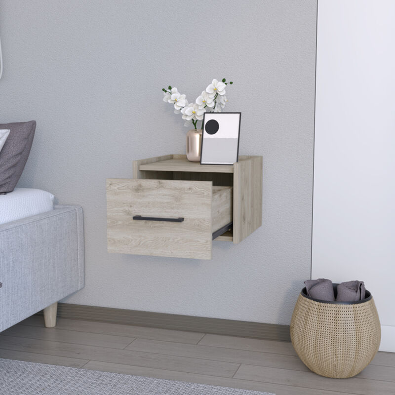 Streamdale Floating Nightstand Calion, Bedroom, Light Gray image number 2