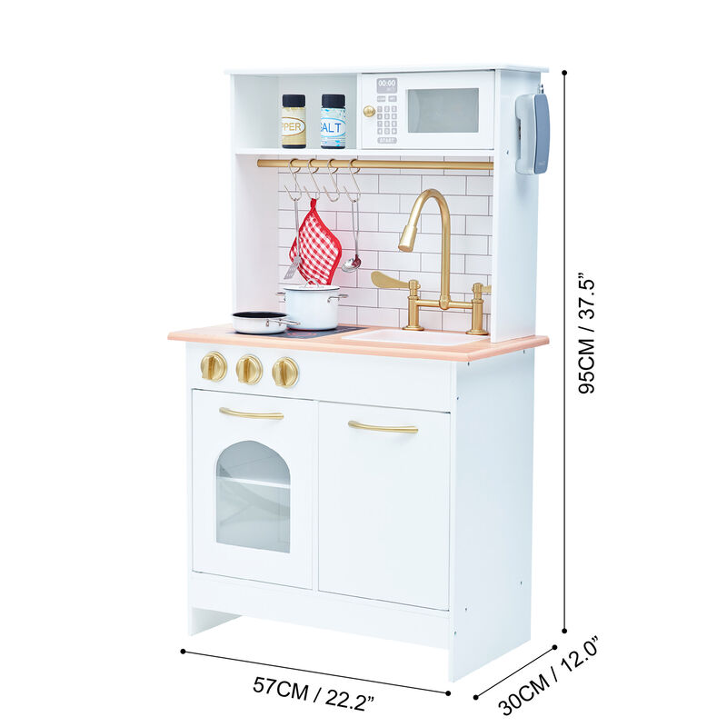 Teamson Kids Little Chef Boston Classic Play Kitchen & Cookware, White image number 7
