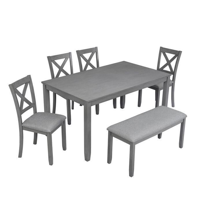 Garpvu 6‑Piece Rectangular Wood Dining Set