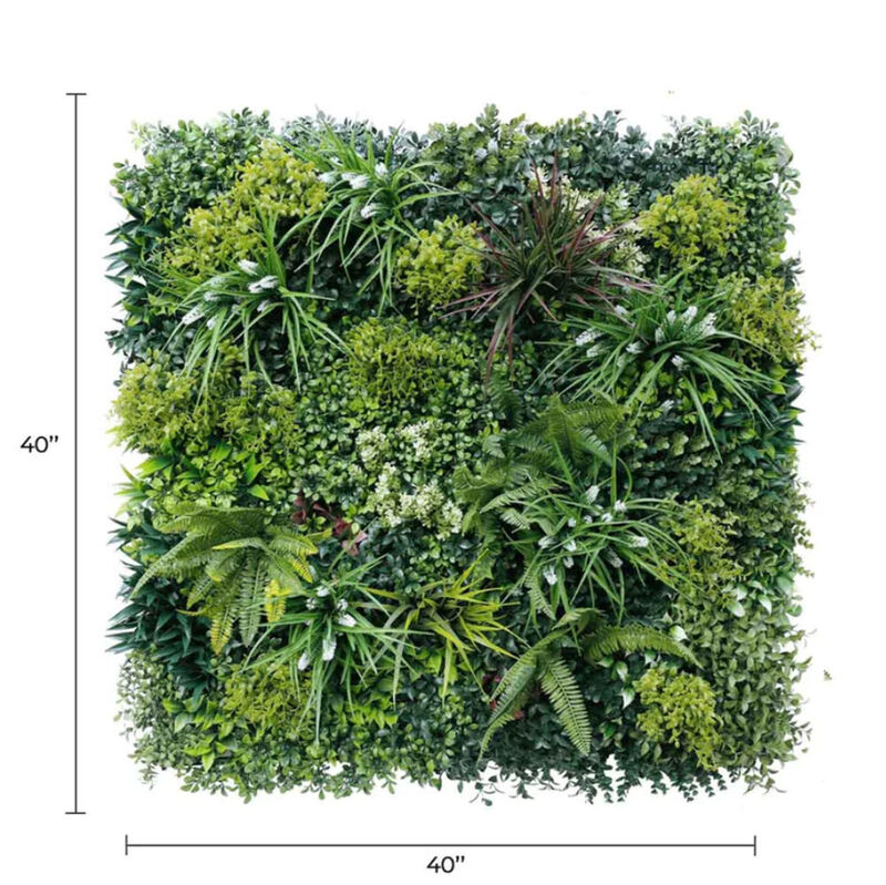 Ultra-Luxury Lush Spring Artificial Vertical Garden Green Wall 40" x 40" 11SQ FT Commercial Grade UV Resistant (Overstock Sale) image number 9